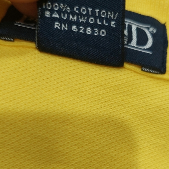 Lands End Unisex Yellow Polo Short Sleeve Shirt Sz 3X - Picture 8 of 8